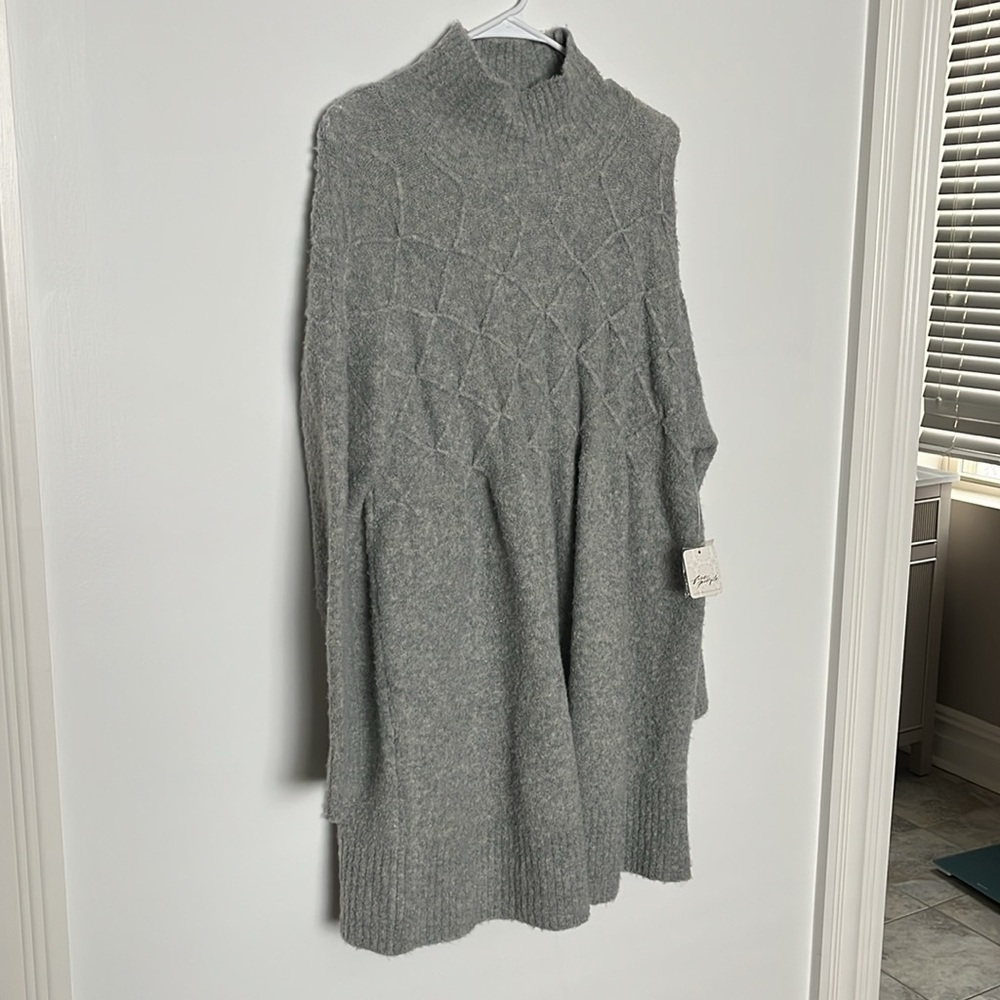 Free People Heather Gray Sweater Dress, NWT